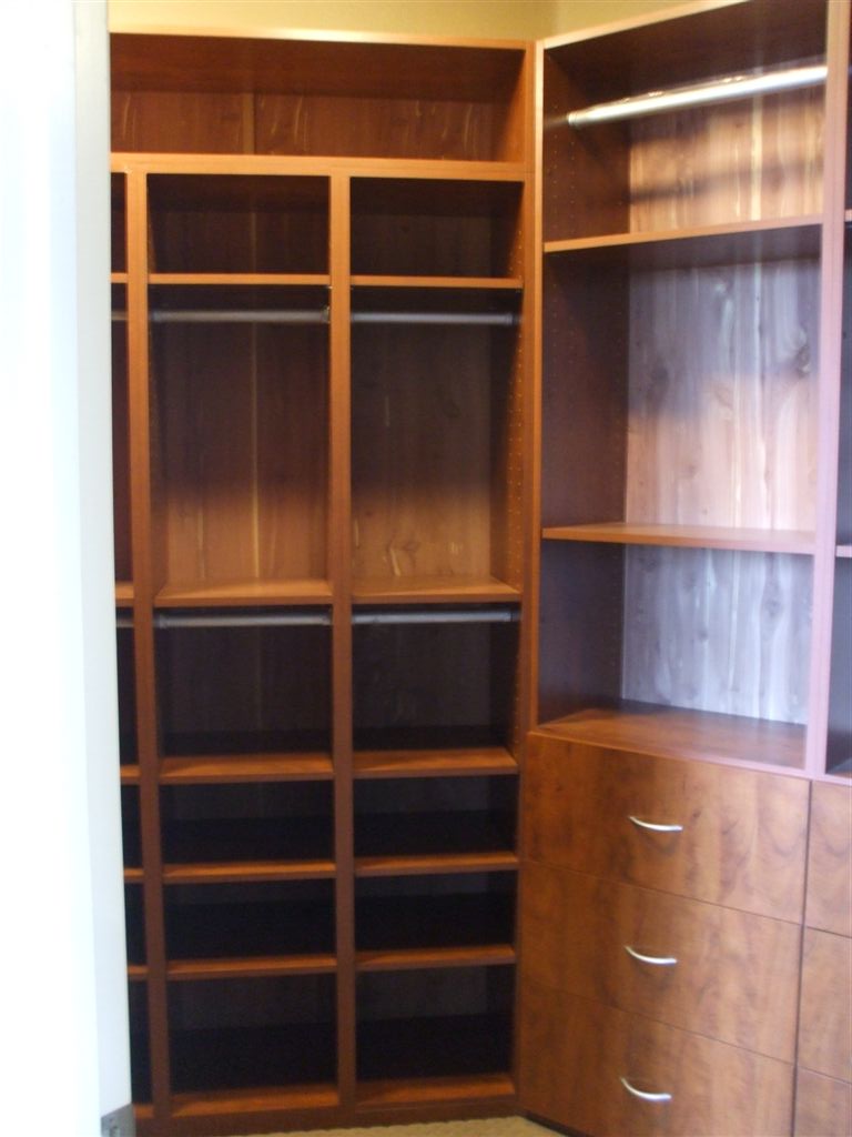 Built in closet organizer and custom closet cabinetry