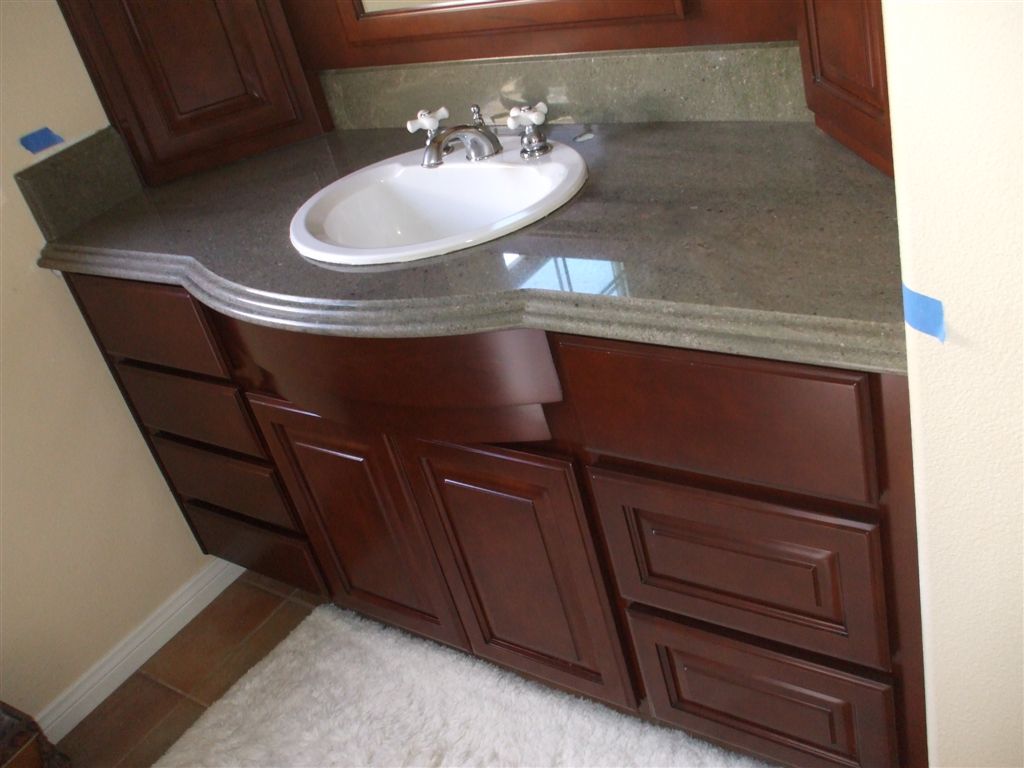 Built in bathroom vanity cabinets in Irvine